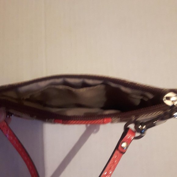 Coach Monogram + Coral Triming Small Wristlet / Wallet / Clutch​​​ - Picture 8 of 8